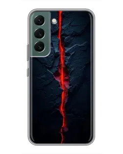 Чехол для Samsung Galaxy S22 Plus с картинкой «Kрасная лавовая трещина»
