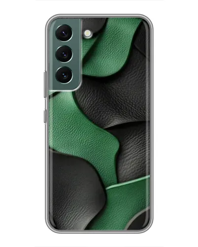 Чехол для Samsung Galaxy S22 Plus с картинкой «Зеленые кожаные волны» Чехол для Samsung Galaxy S22 Plus с картинкой «Зеленые кожаные волны»