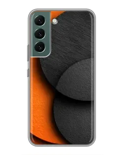 Чехол для Samsung Galaxy S22 Plus с картинкой «Геометрия оранжевых кругов»