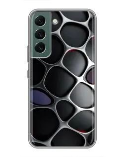 Чехол для Samsung Galaxy S22 Plus с картинкой «Объемная темная решетка»