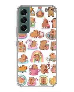 Чохол для Samsung Galaxy S22 Plus з картинкою «Капібари набір»