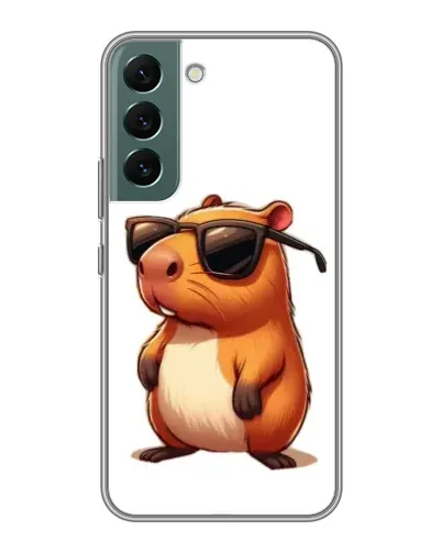 Чехол для Samsung Galaxy S22 Plus с картинкой «Капибара в очках»
