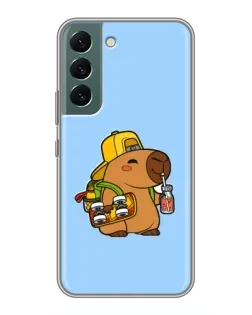 Чохол для Samsung Galaxy S22 Plus з картинкою «Капібара на скейті»