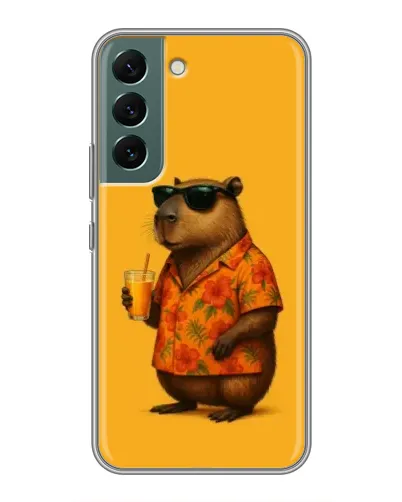 Чехол для Samsung Galaxy S22 Plus с картинкой «Капибара на отдыхе»