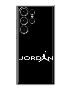 Чехол для Samsung Galaxy S22 Ultra с картинкой «Jordan White Logo»