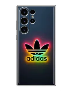 Чехол для Samsung Galaxy S22 Ultra с картинкой «Неоновый Adidas»