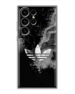 Чехол для Samsung Galaxy S22 Ultra с картинкой «Абстрактный дым Adidas»