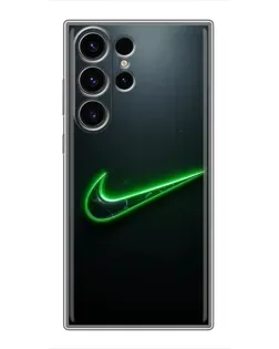 Чохол для Samsung Galaxy S22 Ultra з картинкою «Неоновий контур Nike»
