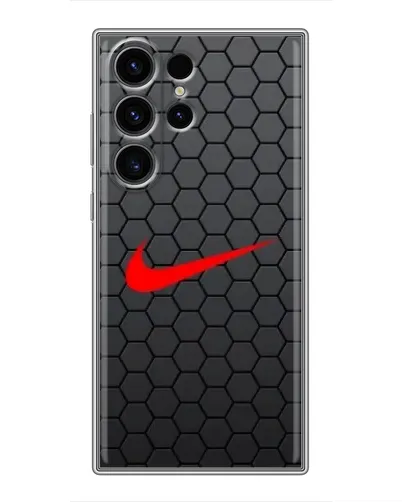 Чехол для Samsung Galaxy S22 Ultra с картинкой «Nike — карбоновая сетка»