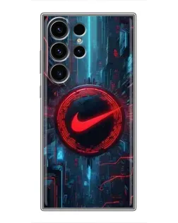 Чохол для Samsung Galaxy S22 Ultra з картинкою «Техногенний стиль Nike»