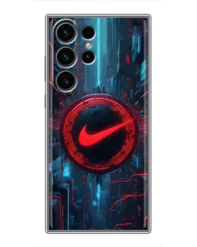 Чехол для Samsung Galaxy S22 Ultra с картинкой «Техногенный стиль Nike»