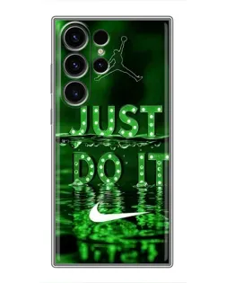 Чохол для Samsung Galaxy S22 Ultra з картинкою «Зелений неоновий Nike»