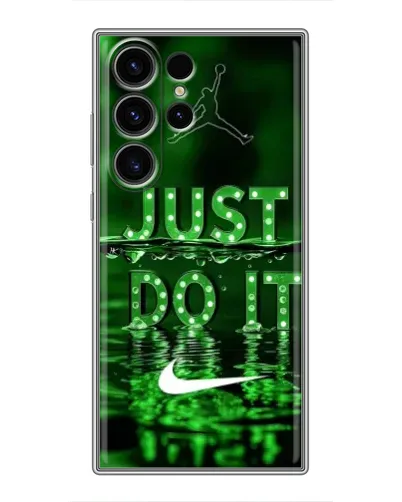 Чехол для Samsung Galaxy S22 Ultra с картинкой «Зеленый неоновый Nike»