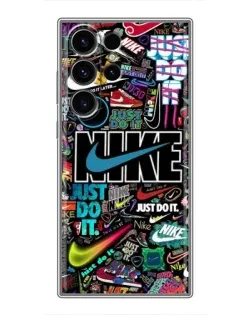Чохол для Samsung Galaxy S22 Ultra з картинкою «Яскравий колаж Nike»