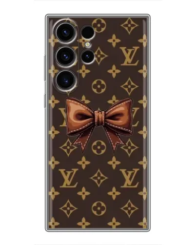 Чехол для Samsung Galaxy S22 Ultra с картинкой «LV с бантом»