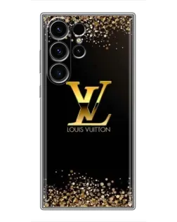 Чехол для Samsung Galaxy S22 Ultra с картинкой «LV — золотые искры»