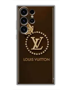 Чехол для Samsung Galaxy S22 Ultra с картинкой «LV — золотая печать»