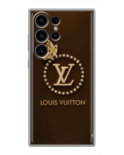Чехол для Samsung Galaxy S22 Ultra с картинкой «LV — золотая печать»