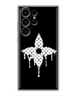 Чехол для Samsung Galaxy S22 Ultra с картинкой «Цветочная монограмма»