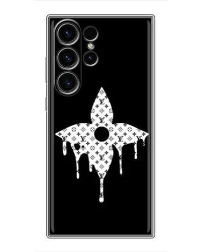 Чехол для Samsung Galaxy S22 Ultra с картинкой «Цветочная монограмма»