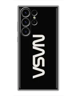 Чехол для Samsung Galaxy S22 Ultra с картинкой «NASA — вертикальный логотип»