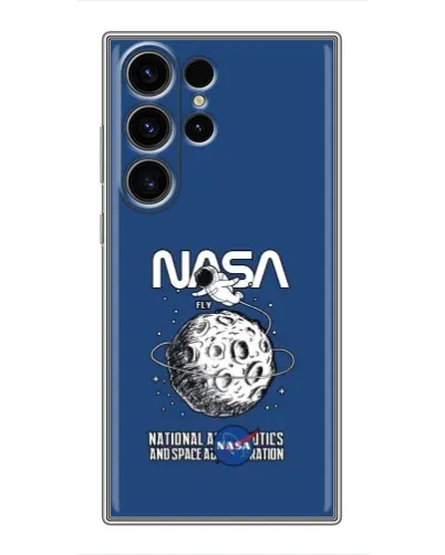 Чехол для Samsung Galaxy S22 Ultra с картинкой «NASA — лунная миссия»