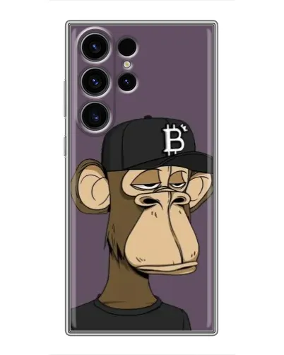 Чехол для Samsung Galaxy S22 Ultra с картинкой «Bored Ape в кепке»