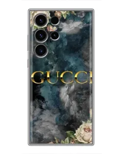 Чехол для Samsung Galaxy S22 Ultra с картинкой «Абстрактные цветы Gucci»