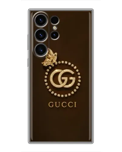Чехол для Samsung Galaxy S22 Ultra с картинкой «Gucci — золотая бабочка»