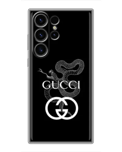 Чехол для Samsung Galaxy S22 Ultra с картинкой «Gucci — серебряная змея»