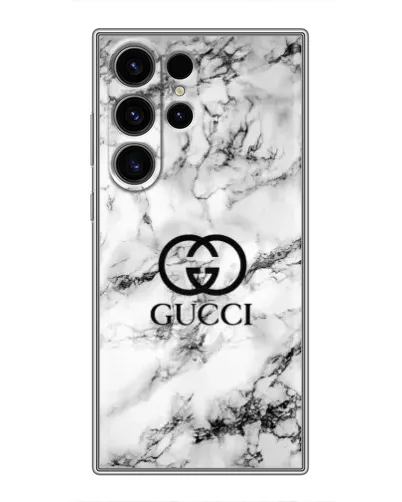 Чехол для Samsung Galaxy S22 Ultra с картинкой «Gucci — мраморный шик»
