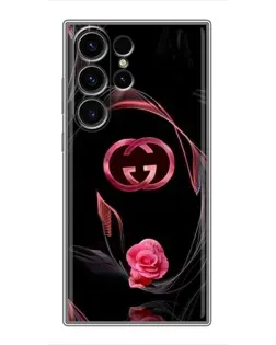 Чехол для Samsung Galaxy S22 Ultra с картинкой «Gucci — неоновая роза»