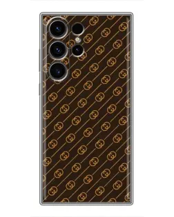 Чехол для Samsung Galaxy S22 Ultra с картинкой «Gucci — золотые диагонали»