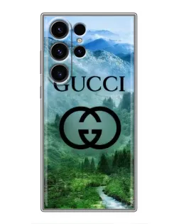 Чехол для Samsung Galaxy S22 Ultra с картинкой «Gucci — горный пейзаж»
