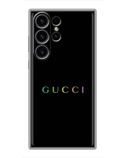 Чехол для Samsung Galaxy S22 Ultra с картинкой «Gucci — неоновый минимализм»