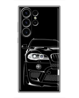 Чехол для Samsung Galaxy S22 Ultra с картинкой «Темный силуэт BMW»