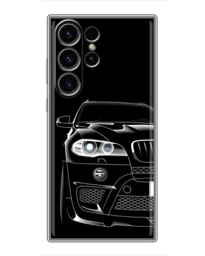 Чехол для Samsung Galaxy S22 Ultra с картинкой «Темный силуэт BMW»