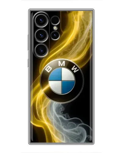 Чехол для Samsung Galaxy S22 Ultra с картинкой «Золотистый дым BMW»
