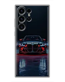 Чехол для Samsung Galaxy S22 Ultra с картинкой «BMW на мокрой дороге»