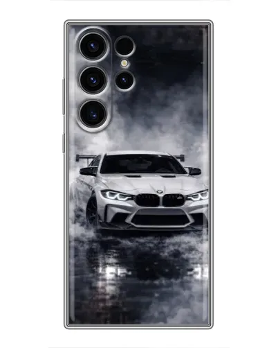 Чехол для Samsung Galaxy S22 Ultra с картинкой «BMW сквозь туман»