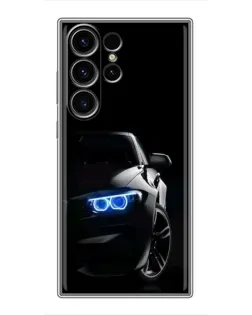 Чехол для Samsung Galaxy S22 Ultra с картинкой «BMW — ночной взгляд»