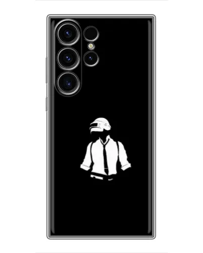 Чехол для Samsung Galaxy S22 Ultra с картинкой «PUBG — белый шлем»