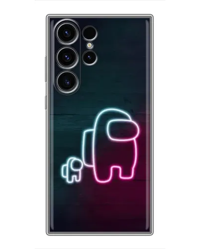 Чехол для Samsung Galaxy S22 Ultra с картинкой «Among Us неон-арт» Чехол для Samsung Galaxy S22 Ultra с картинкой «Among Us неон-арт»