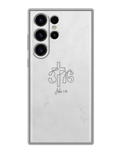 Чехол для Samsung Galaxy S22 Ultra с картинкой «Иоанна 3:16 Крест»