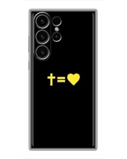 Чехол для Samsung Galaxy S22 Ultra с картинкой «Сердце и Крест»
