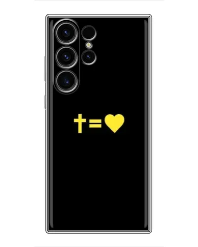 Чехол для Samsung Galaxy S22 Ultra с картинкой «Сердце и Крест»