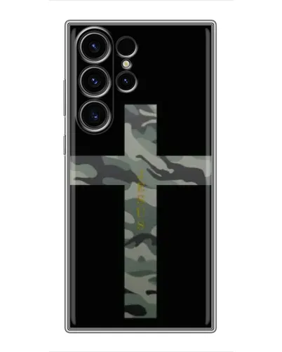 Чехол для Samsung Galaxy S22 Ultra с картинкой «Милитари Крест»