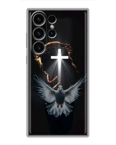 Чехол для Samsung Galaxy S22 Ultra с картинкой «Голубь и Свет»
