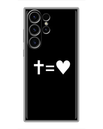 Чехол для Samsung Galaxy S22 Ultra с картинкой «Крест и Сердце»