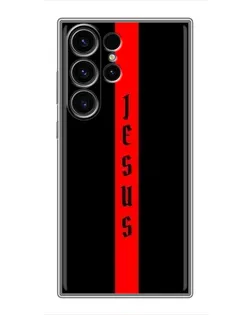 Чехол для Samsung Galaxy S22 Ultra с картинкой «Красная линия веры»
